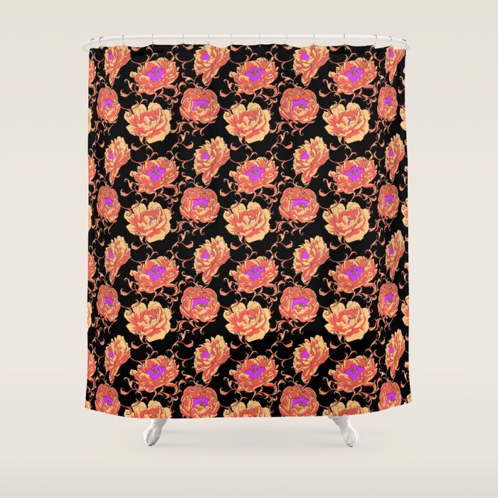 Romantic Vintage Peonies Shower Curtain Gallery Image 1