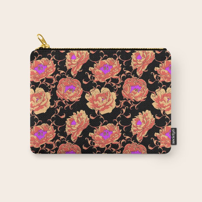 Romantic Vintage Peonies Carry All Pouch Gallery Image 1