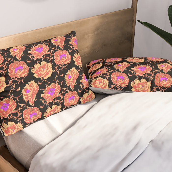 Romantic Vintage Peonies Pillow Sham Gallery Image 2