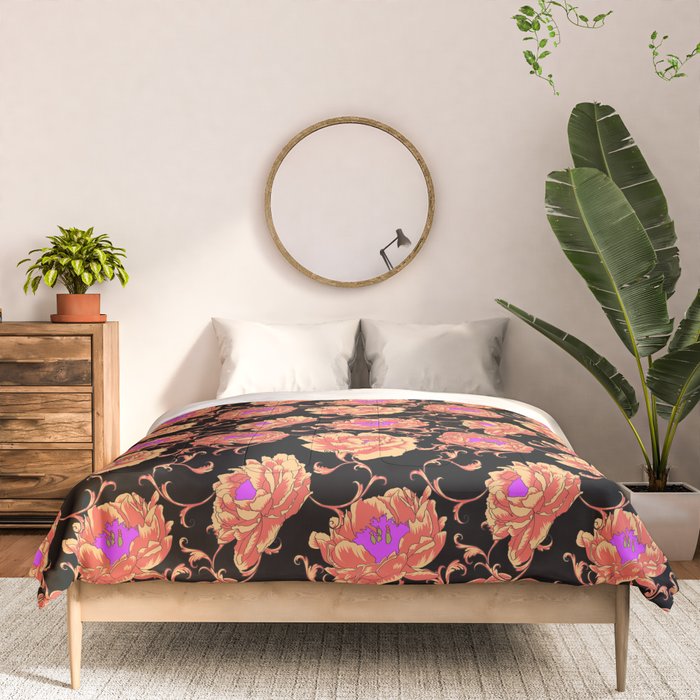 Romantic Vintage Peonies Comforter Gallery Image 3