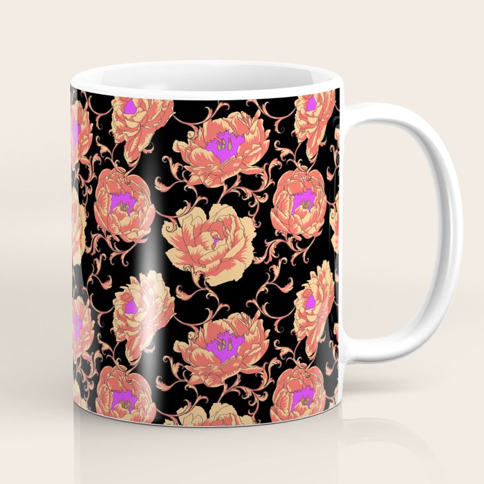 Romantic Vintage Peonies Coffee Mug Gallery Image 1