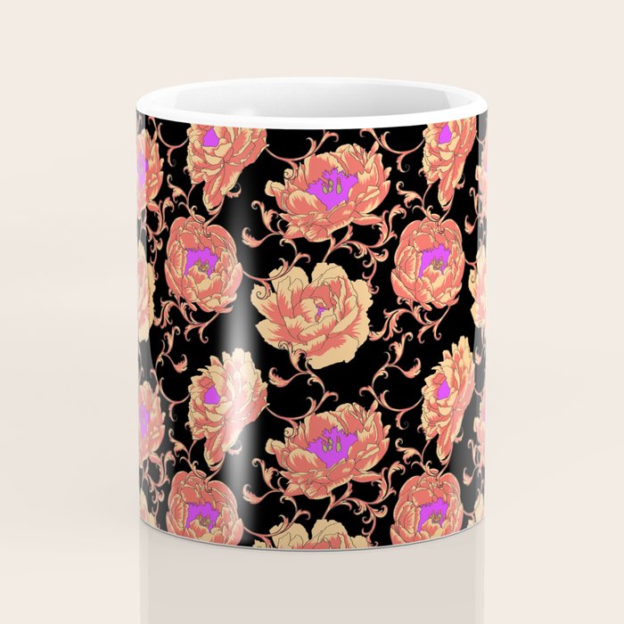 Romantic Vintage Peonies Coffee Mug Gallery Image 4