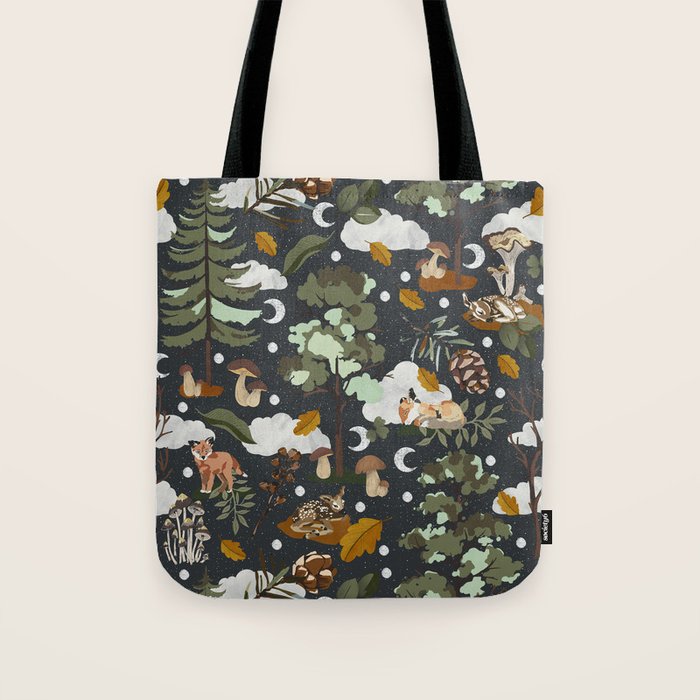 Baby animals in the dark forest DK Tote Bag Gallery Image 1