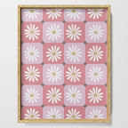 Checkered Daisies - Blush & Gold Serving Tray Gallery Image 1