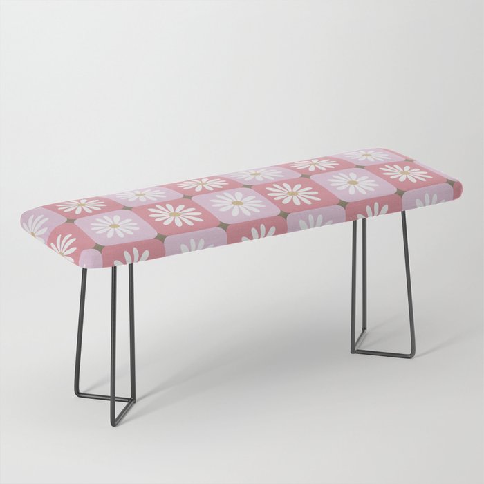 Checkered Daisies - Blush & Gold Bench Gallery Image 1