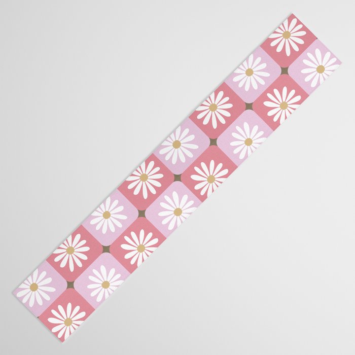 Checkered Daisies - Blush & Gold Table Runner Gallery Image 3