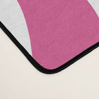 Retro Liquid Swirl Abstract Pattern in Preppy Hot Pink Desk Mat Gallery Image 4