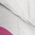 Retro Liquid Swirl Abstract Pattern in Preppy Hot Pink Comforter Gallery Image 4