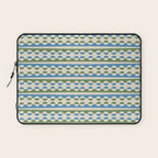 Dots and Lines - Blue and Green Laptop Sleeve Gallery Image 1