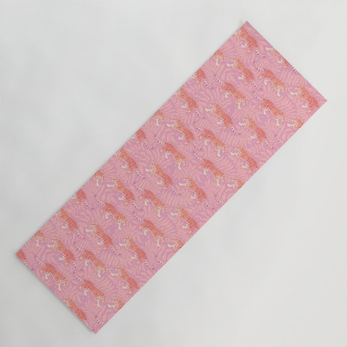 Tigers - pink pastel Yoga Mat Gallery Image 1