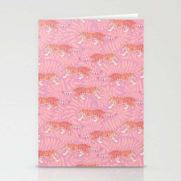 Tigers - pink pastel Stationery Card Gallery Image 1