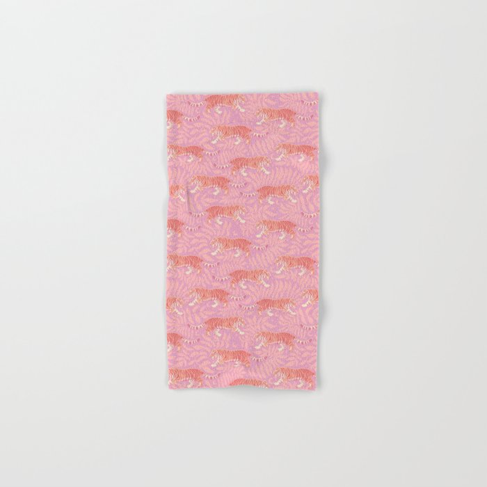 Tigers - pink pastel Bath Towel Gallery Image 1