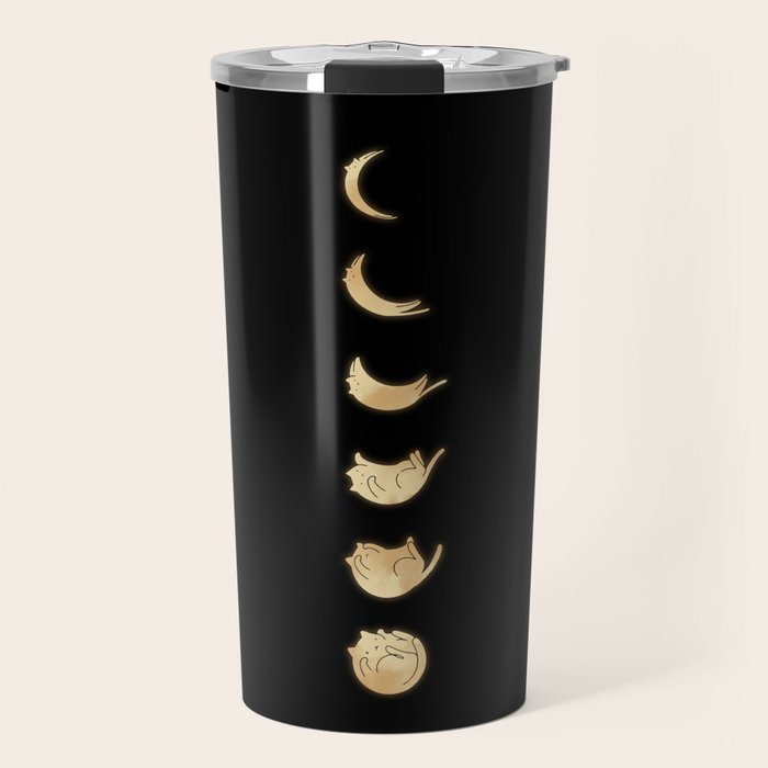 Cat Landscape 57: Phases of the Meow Travel Mug Gallery Image 1