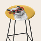 Fashion Hipster Llama with Glasses Stool Gallery Image 2