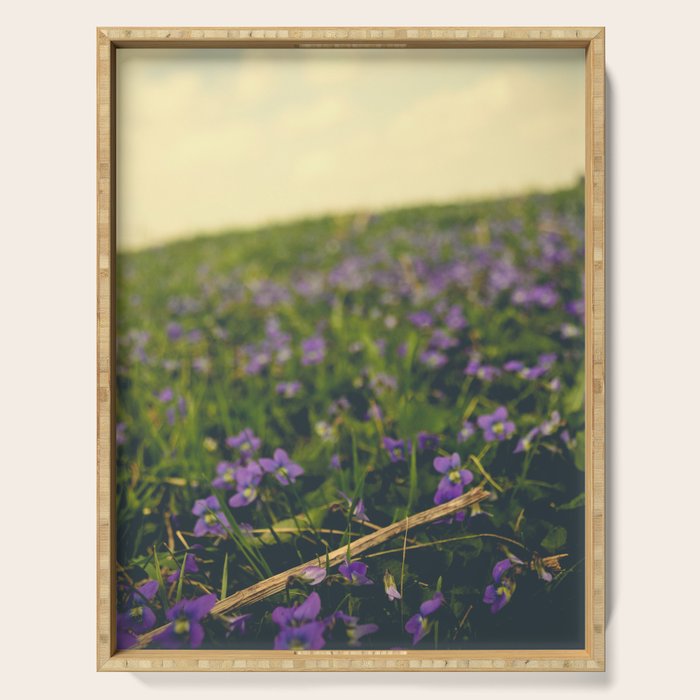 Sweet Violets Serving Tray Gallery Image 1