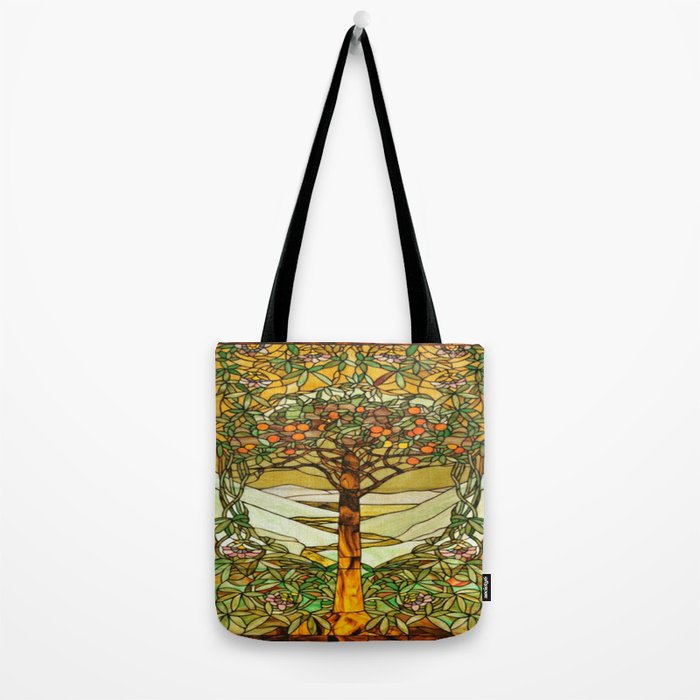 Louis Comfort Tiffany - Stained glass. Tree of life Tote Bag Gallery Image 2