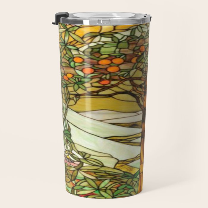 Louis Comfort Tiffany - Stained glass. Tree of life Travel Mug Gallery Image 3