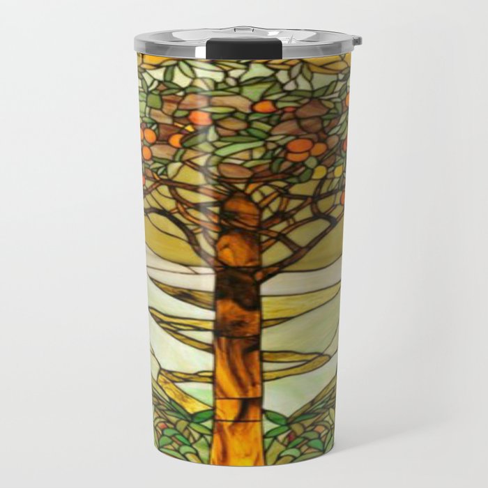 Louis Comfort Tiffany - Stained glass. Tree of life Travel Mug Gallery Image 1