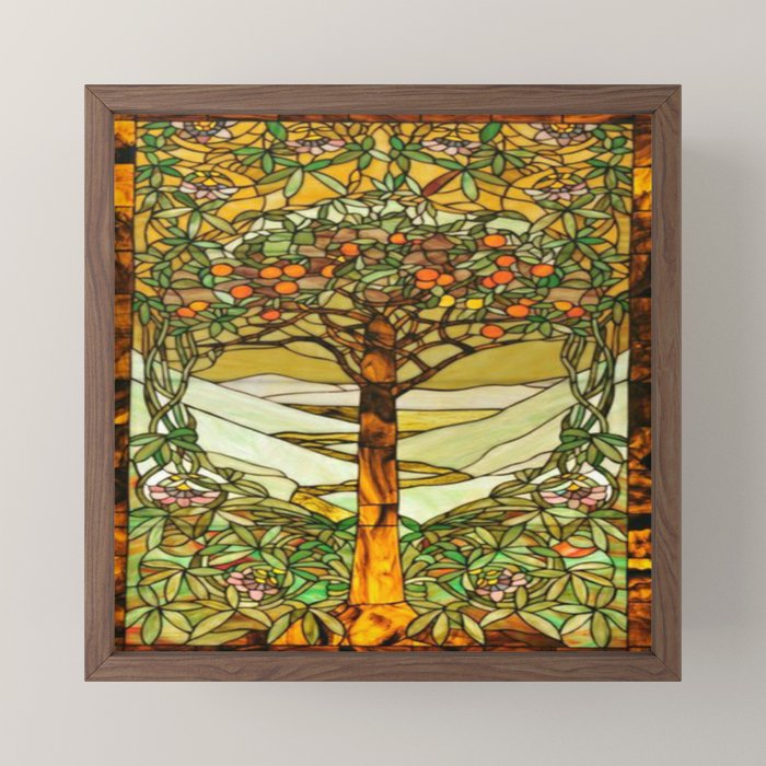 ルイス・コンフォート・ティファニー ステンドグラスTree of Life Louis Comfort Tiffany - Stained glass. Tree of life Mini Art Print