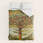Louis Comfort Tiffany - Stained glass. Tree of life Duvet Cover Gallery Image 6