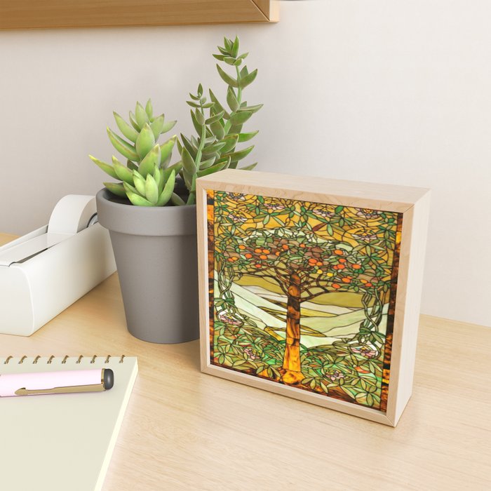 Louis Comfort Tiffany - Stained glass. Tree of life Mini Art Print