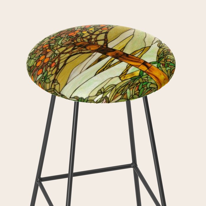 Louis Comfort Tiffany - Stained glass. Tree of life Stool Gallery Image 2