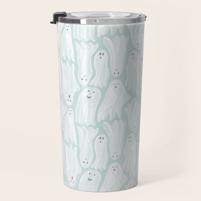 Gossamer Ghosts - soft blue Travel Mug Gallery Image 3