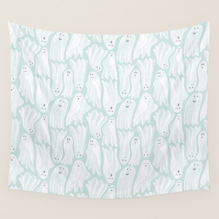 Gossamer Ghosts - soft blue Wall Tapestry Gallery Image 4