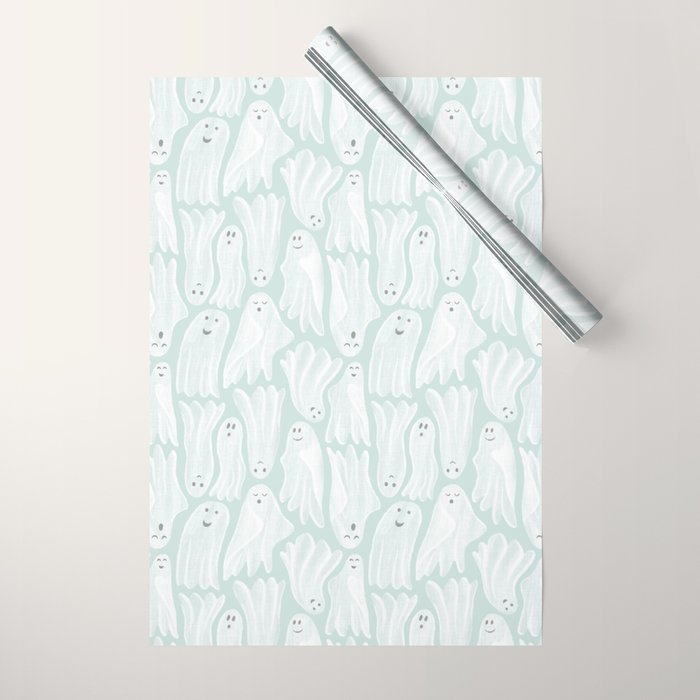 Gossamer Ghosts - soft blue Wrapping Paper Gallery Image 1