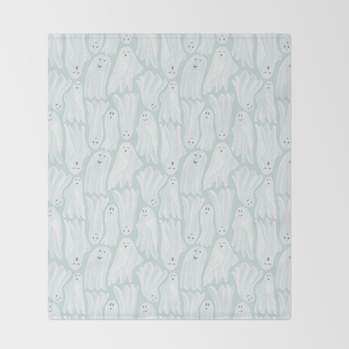 Gossamer Ghosts - soft blue Throw Blanket Gallery Image 2