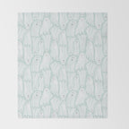 Gossamer Ghosts - soft blue Throw Blanket Gallery Image 2
