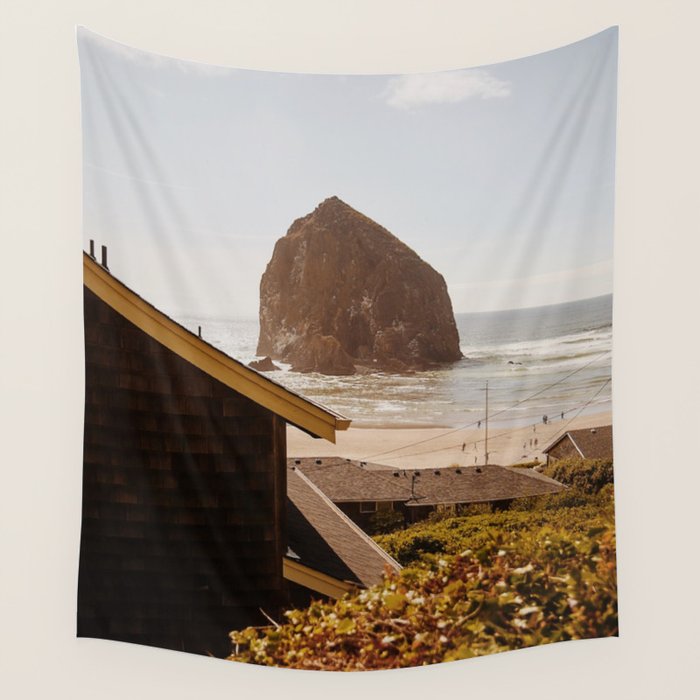 Cannon Beach Cottage Wall Tapestry Gallery Image 1