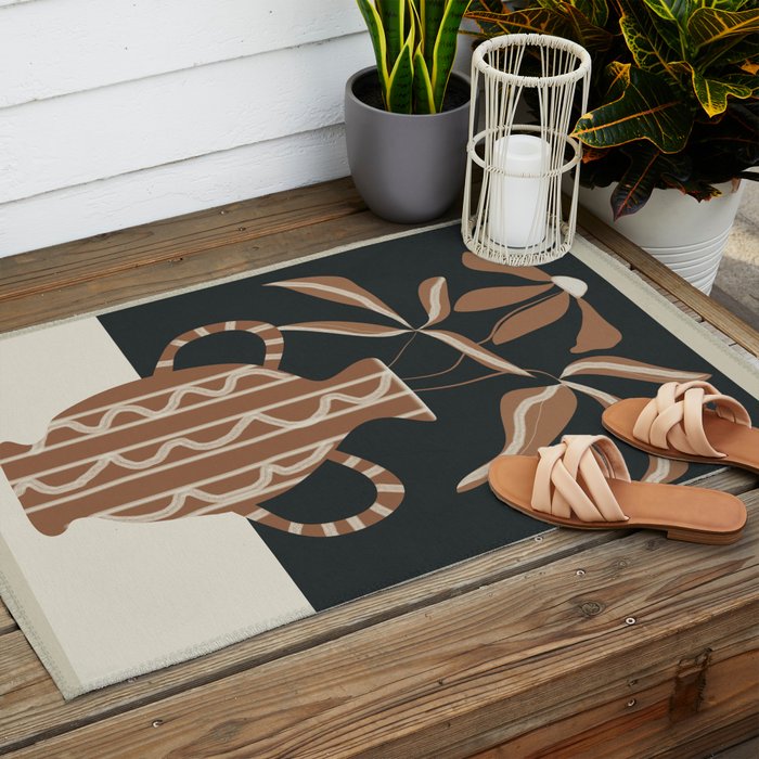 Minimalist Flora 1 Outdoor Rug Gallery Image 2