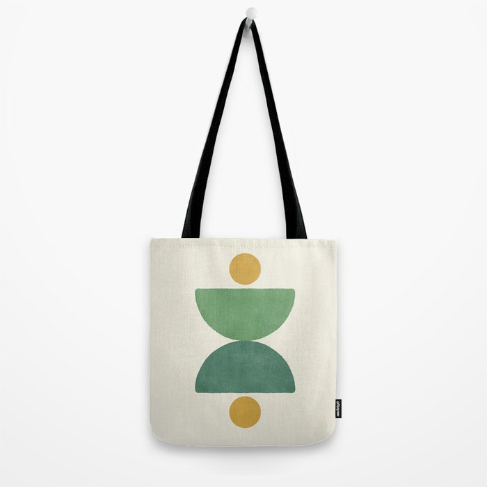 Half-circle Balance - Green Gold Tote Bag Gallery Image 2