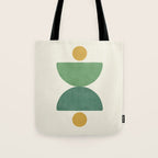 Half-circle Balance - Green Gold Tote Bag Gallery Image 1
