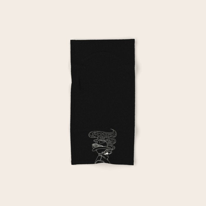 Love or Die Tryin' Cowhand - Black & White Bath Towel Gallery Image 1