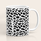 Abstract organic black and white shape pattern Coffee Mug Gallery Image 1