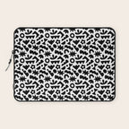 Abstract organic black and white shape pattern Laptop Sleeve Gallery Image 1