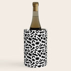 Abstract organic black and white shape pattern Wine Chiller Gallery Image 3
