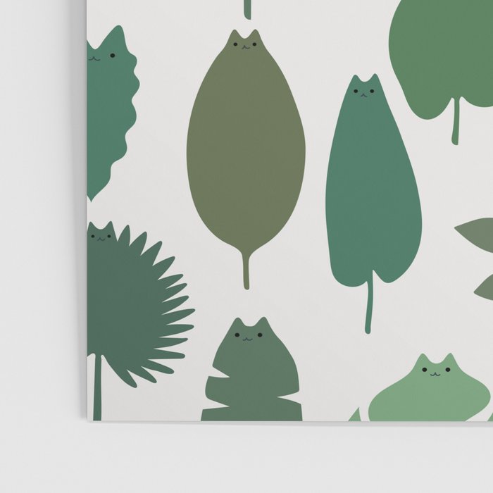Cat and Plant 39 pattern Poster Gallery Image 3