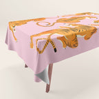 Three fierce tigers Tablecloth Gallery Image 1