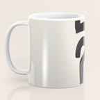 Black & White Minimalist Abstract Shapes Patterns Black Ink Painting Coffee Mug Gallery Image 3