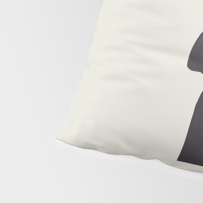 Black & White Minimalist Abstract Shapes Patterns Black Ink Painting Pillow Sham Gallery Image 4