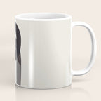 Black & White Minimalist Abstract Shapes Patterns Black Ink Painting Coffee Mug Gallery Image 1