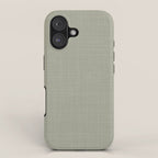 Sage linen iPhone Case Gallery Image 1