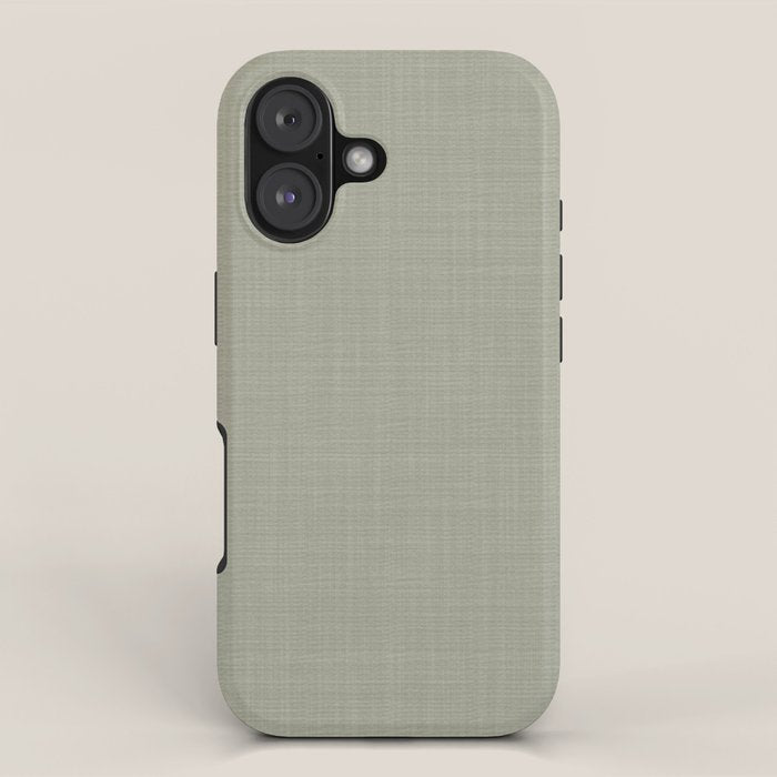 Sage linen iPhone Case Gallery Image 1