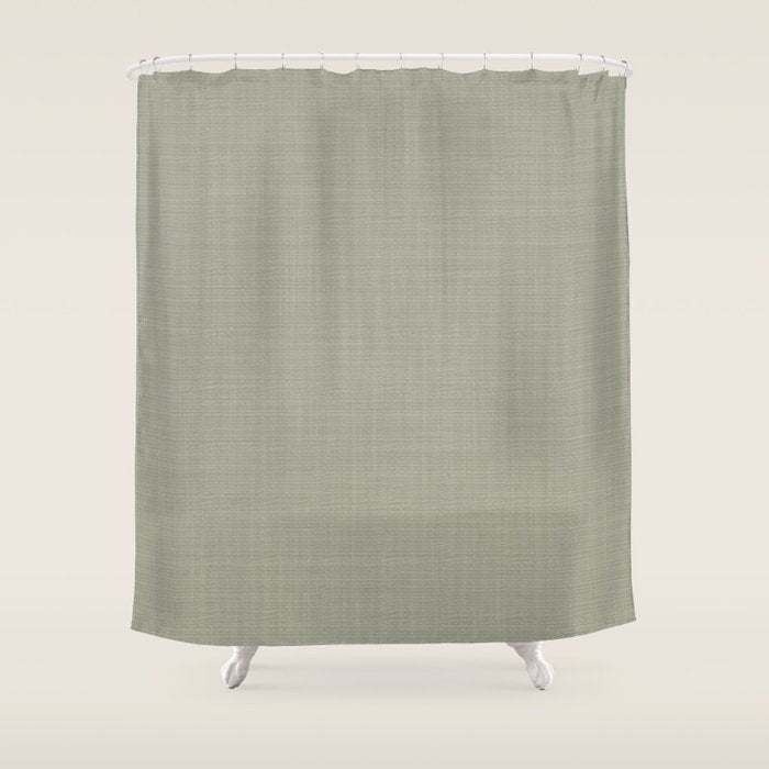 Sage linen Shower Curtain Gallery Image 1