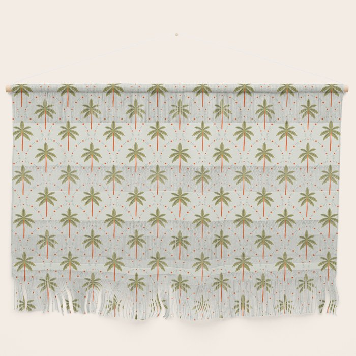 Vintage summer palm tree art pattern Wall Hanging Gallery Image 1