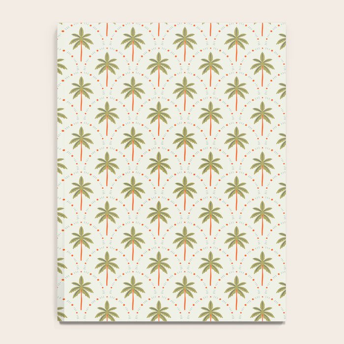 Vintage summer palm tree art pattern Notebook Gallery Image 4