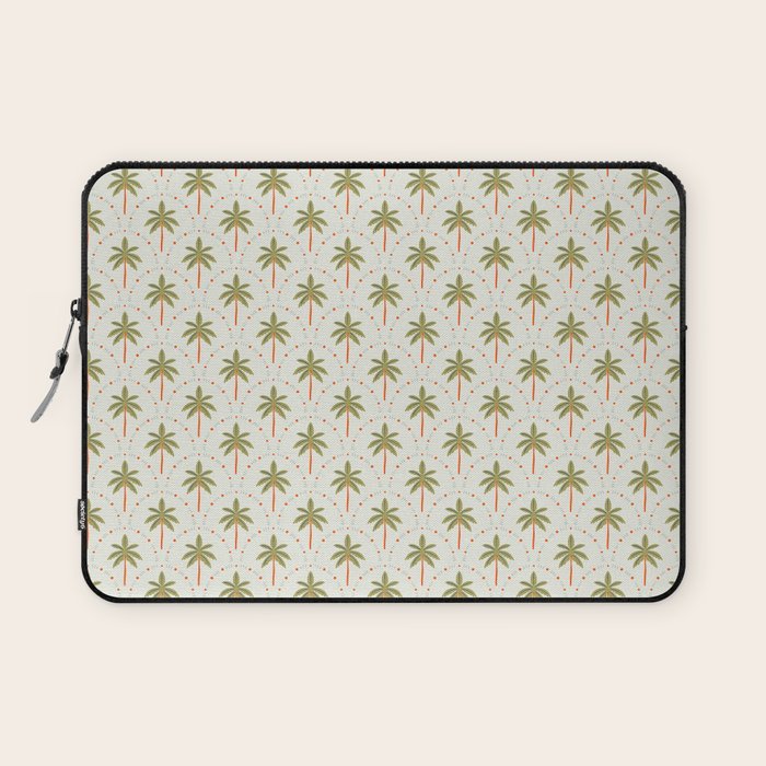 Vintage summer palm tree art pattern Laptop Sleeve Gallery Image 1